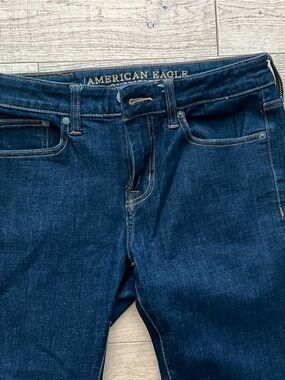 SKINN Men's Slim Straight Jeans in Dark Blue Denim